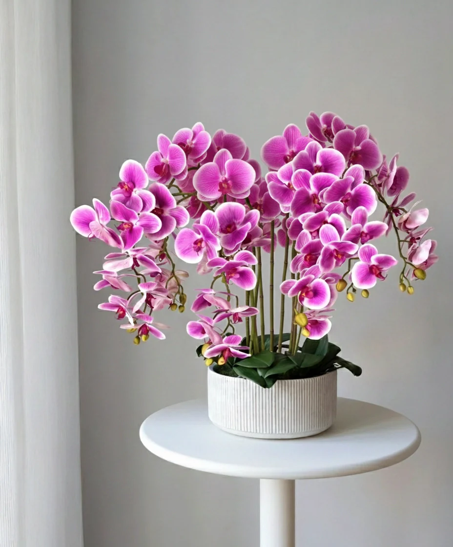 Orquídea artificial con Maceta de cerámica Mila - Image 4